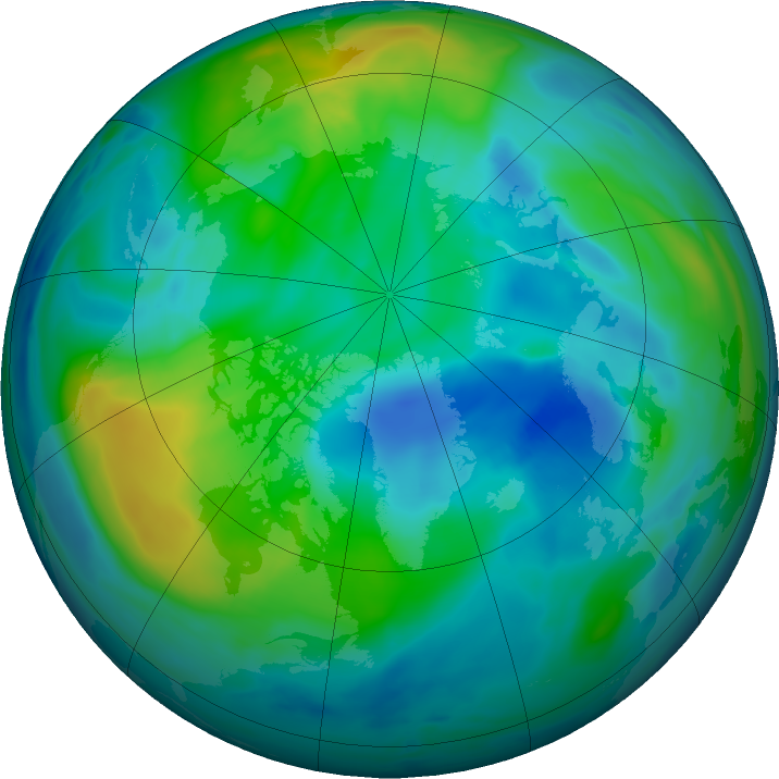 Arctic ozone map for 02 November 2017